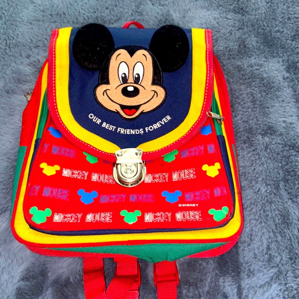 1990s Kids Backpack Mickey Mouse Disney